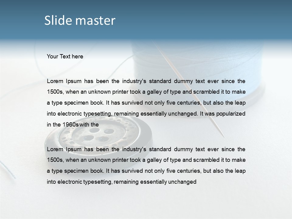 Spool Isolated Tailoring PowerPoint Template