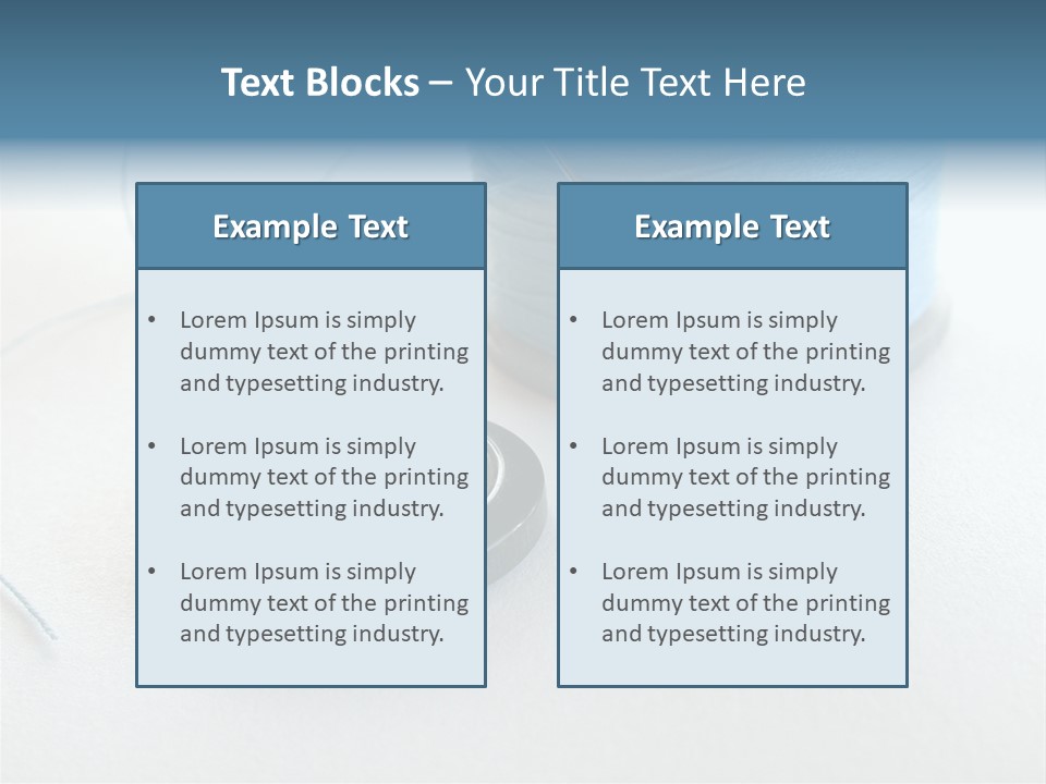 Spool Isolated Tailoring PowerPoint Template