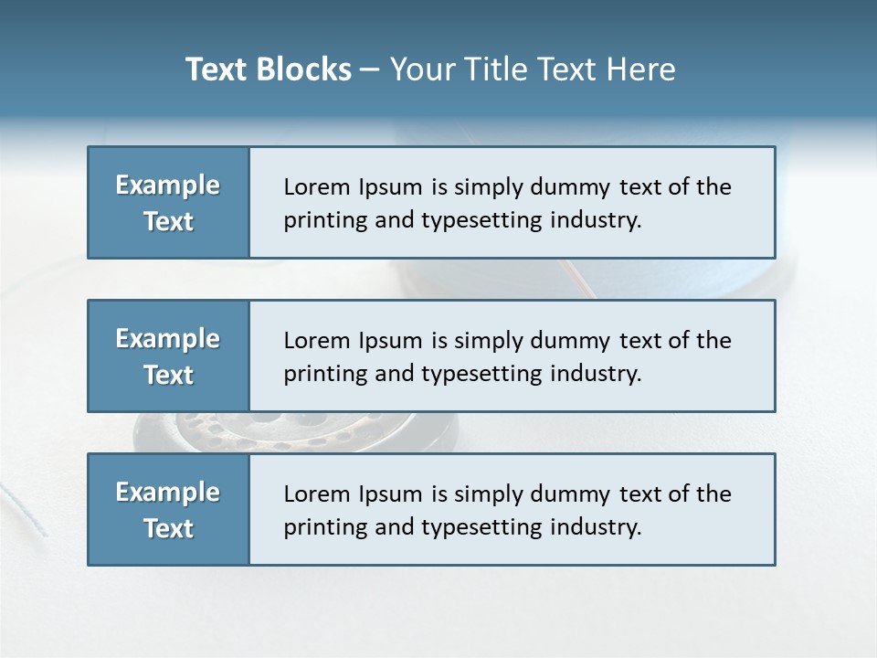 Spool Isolated Tailoring PowerPoint Template