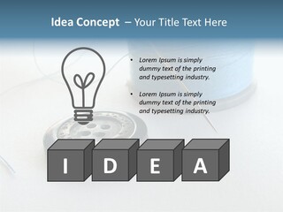 Spool Isolated Tailoring PowerPoint Template