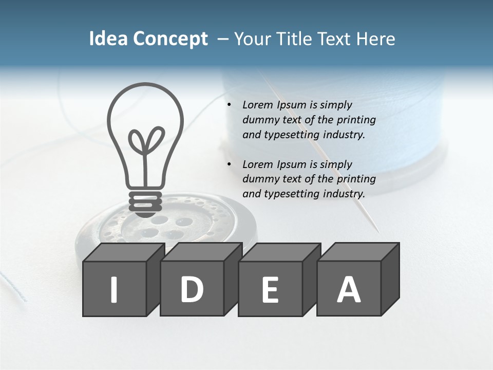 Spool Isolated Tailoring PowerPoint Template