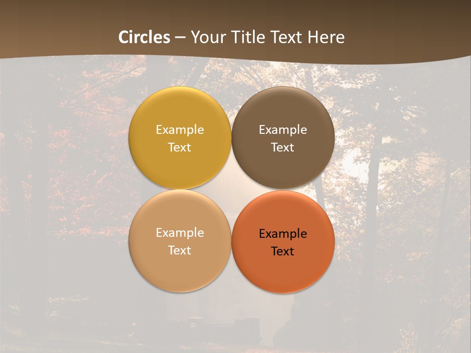 Glow Golden Waterfalls PowerPoint Template