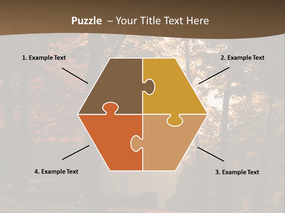 Glow Golden Waterfalls PowerPoint Template