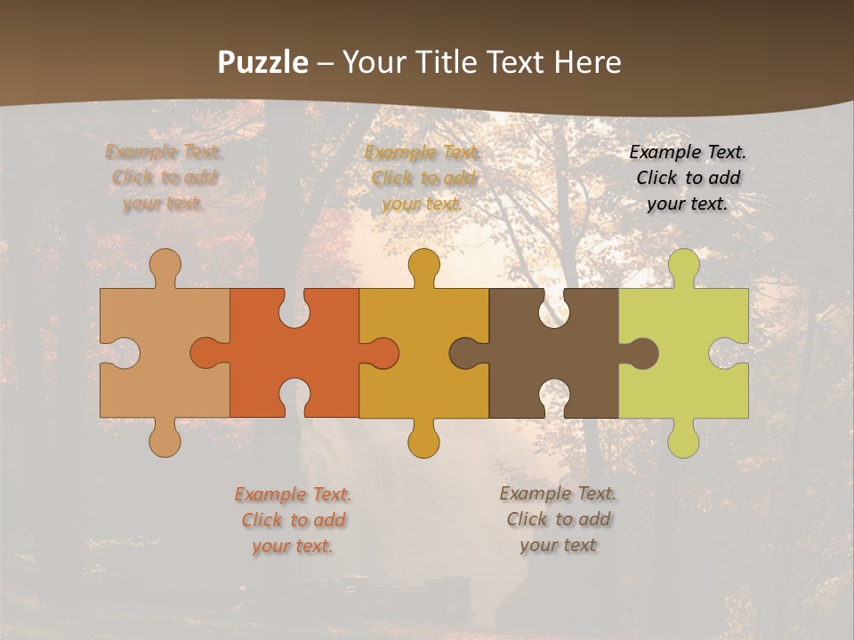 Glow Golden Waterfalls PowerPoint Template