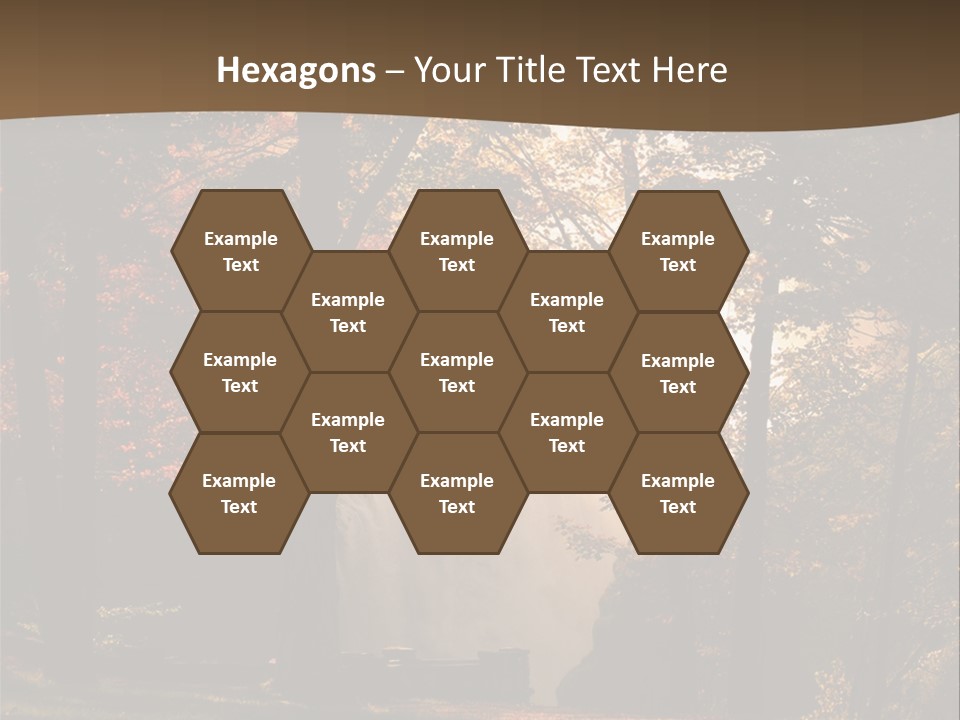 Glow Golden Waterfalls PowerPoint Template