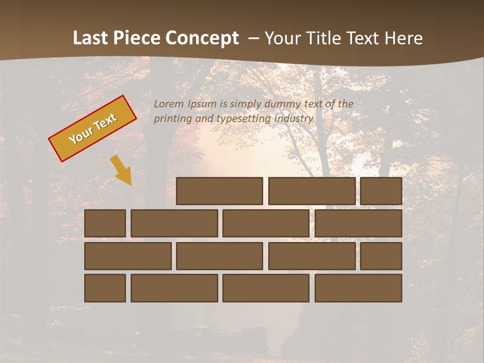 Glow Golden Waterfalls PowerPoint Template