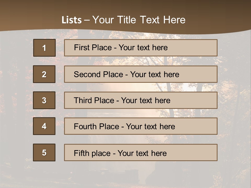 Glow Golden Waterfalls PowerPoint Template