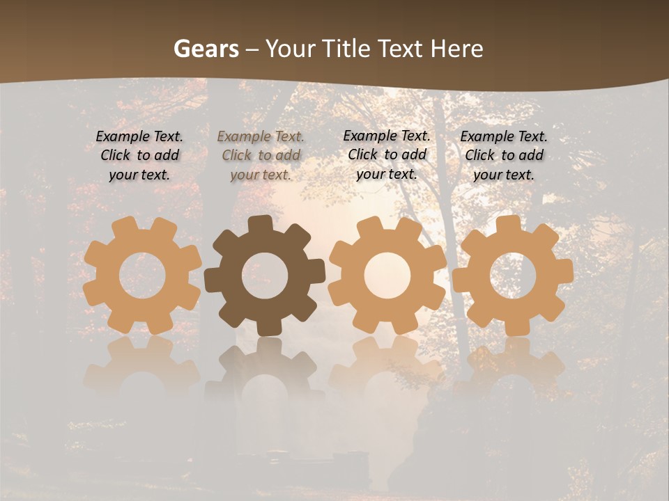 Glow Golden Waterfalls PowerPoint Template