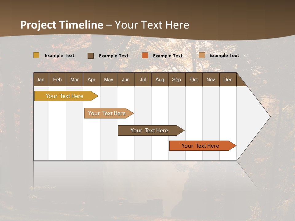 Glow Golden Waterfalls PowerPoint Template