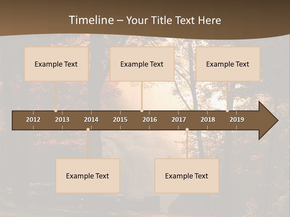 Glow Golden Waterfalls PowerPoint Template