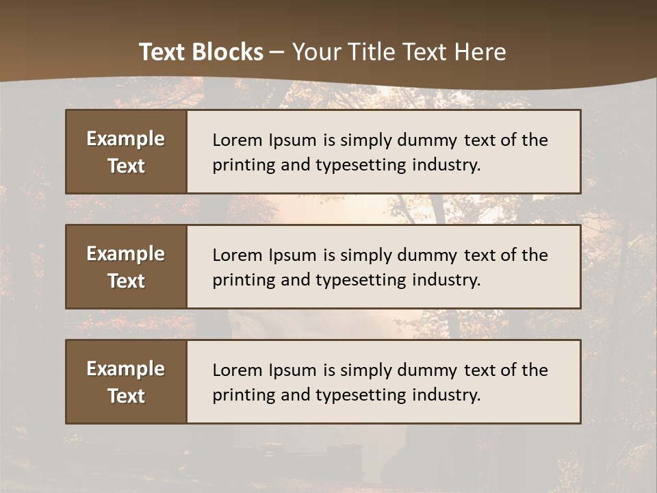 Glow Golden Waterfalls PowerPoint Template