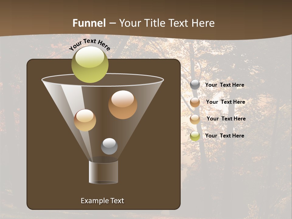 Glow Golden Waterfalls PowerPoint Template