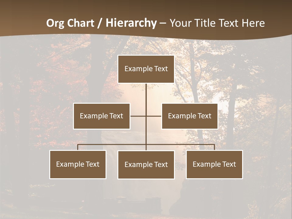 Glow Golden Waterfalls PowerPoint Template