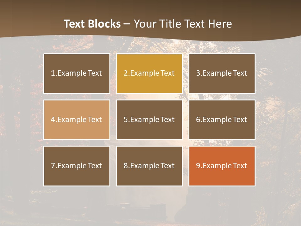 Glow Golden Waterfalls PowerPoint Template