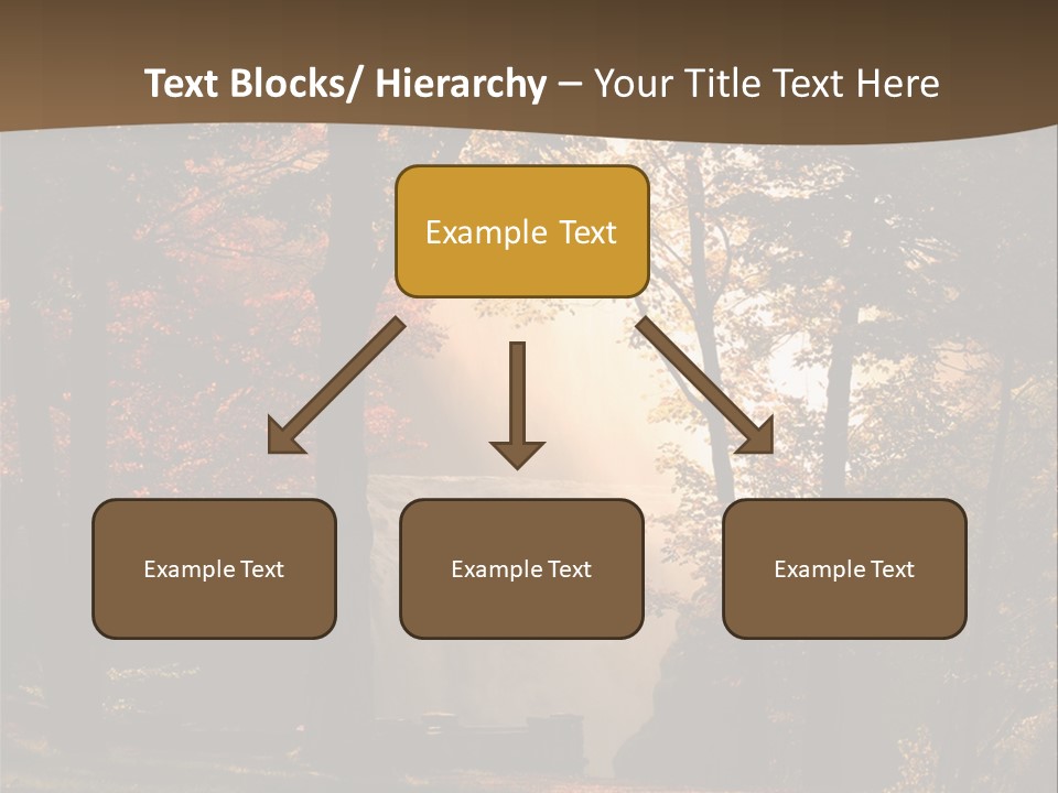 Glow Golden Waterfalls PowerPoint Template