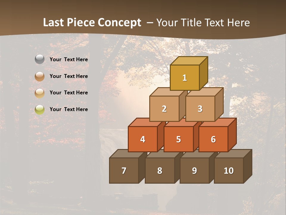 Glow Golden Waterfalls PowerPoint Template