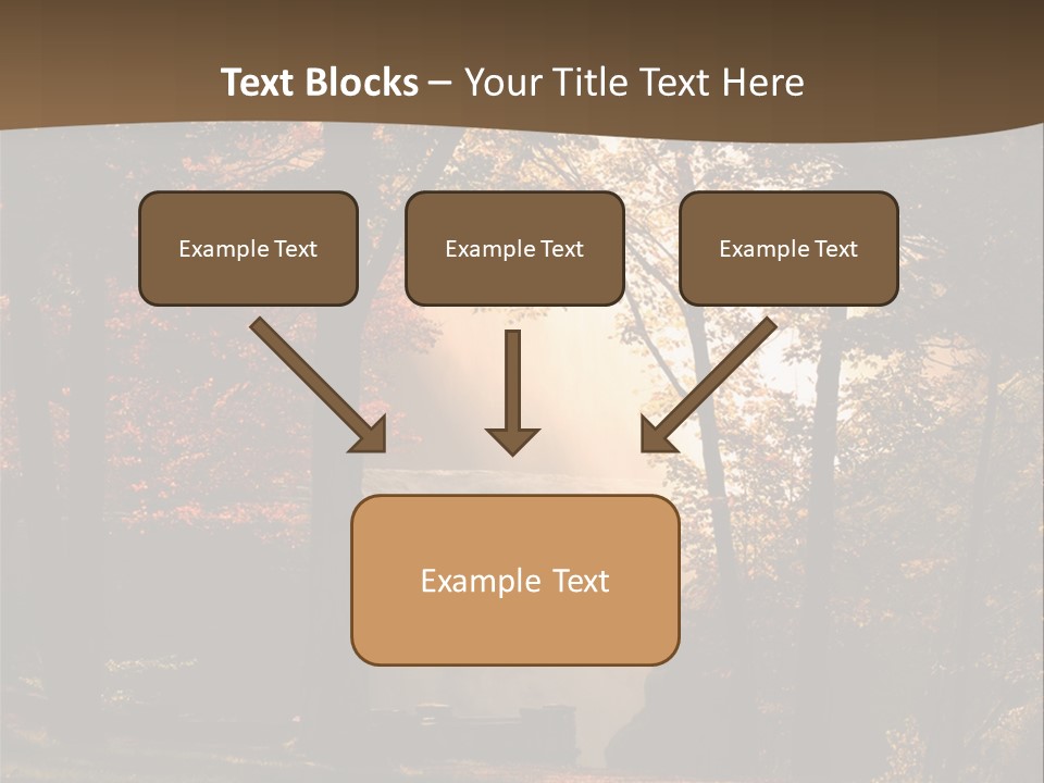 Glow Golden Waterfalls PowerPoint Template