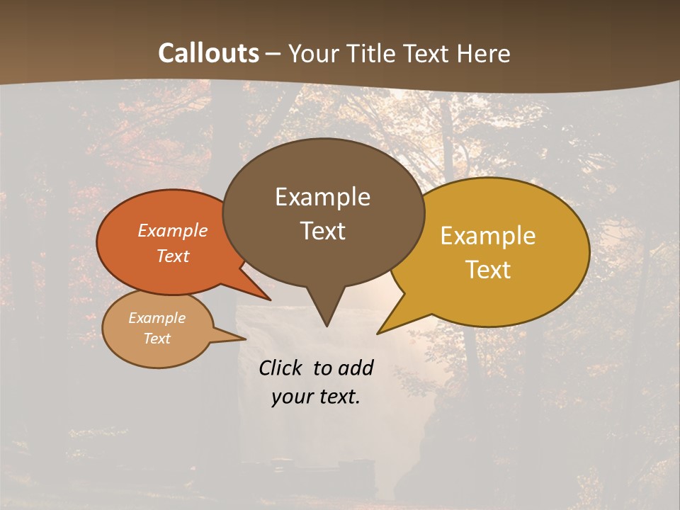 Glow Golden Waterfalls PowerPoint Template