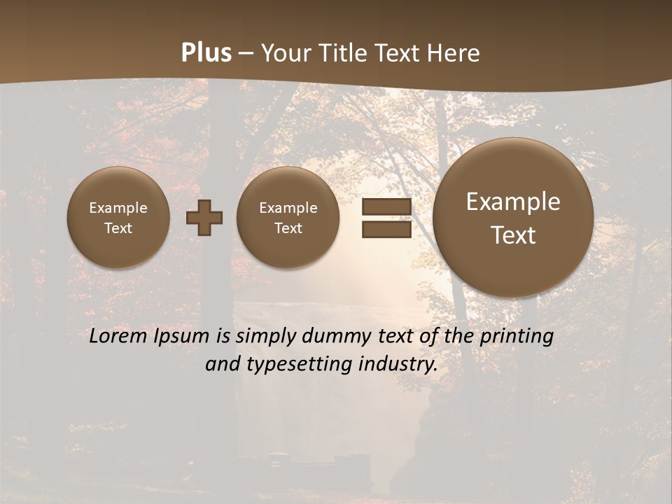 Glow Golden Waterfalls PowerPoint Template