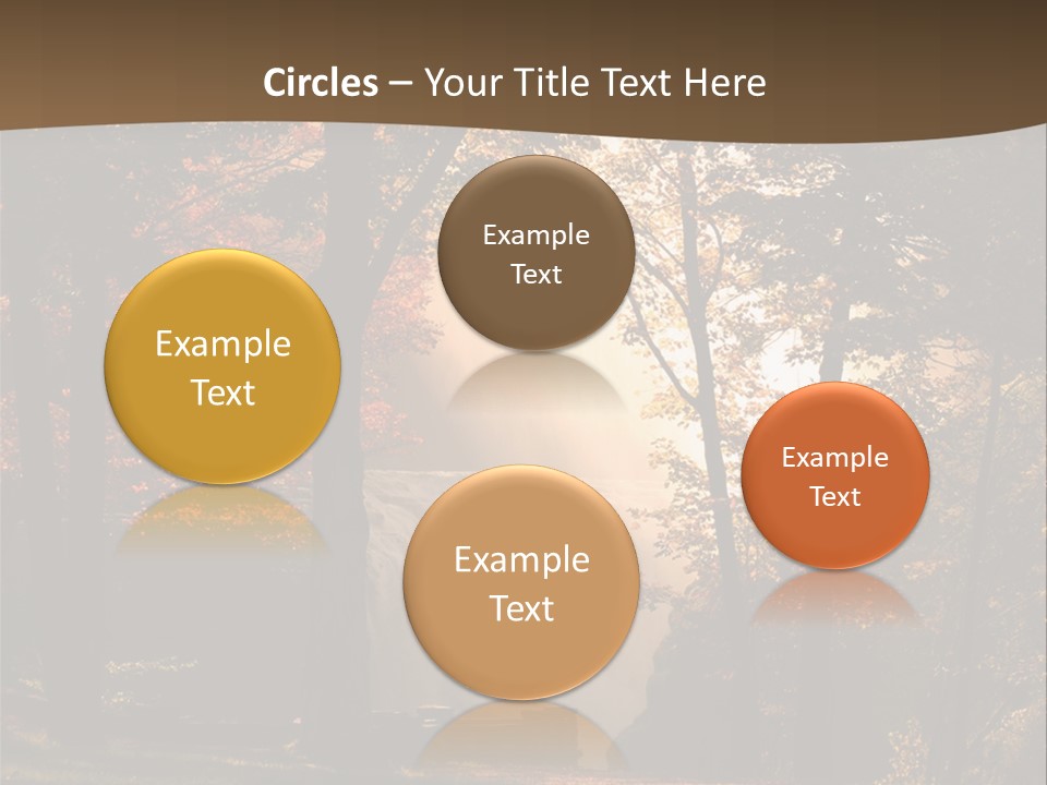 Glow Golden Waterfalls PowerPoint Template