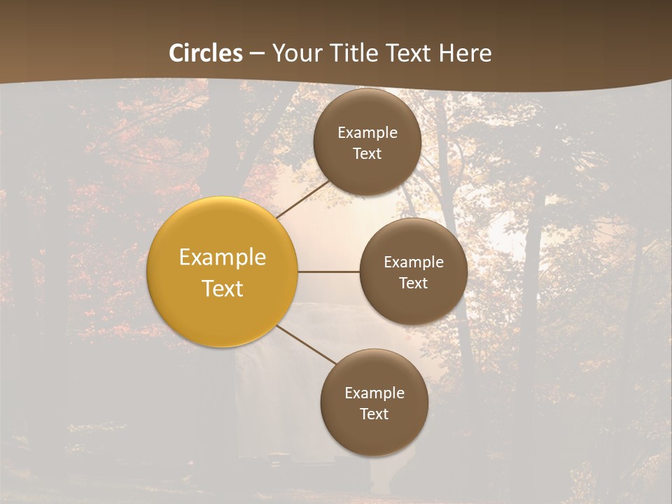 Glow Golden Waterfalls PowerPoint Template