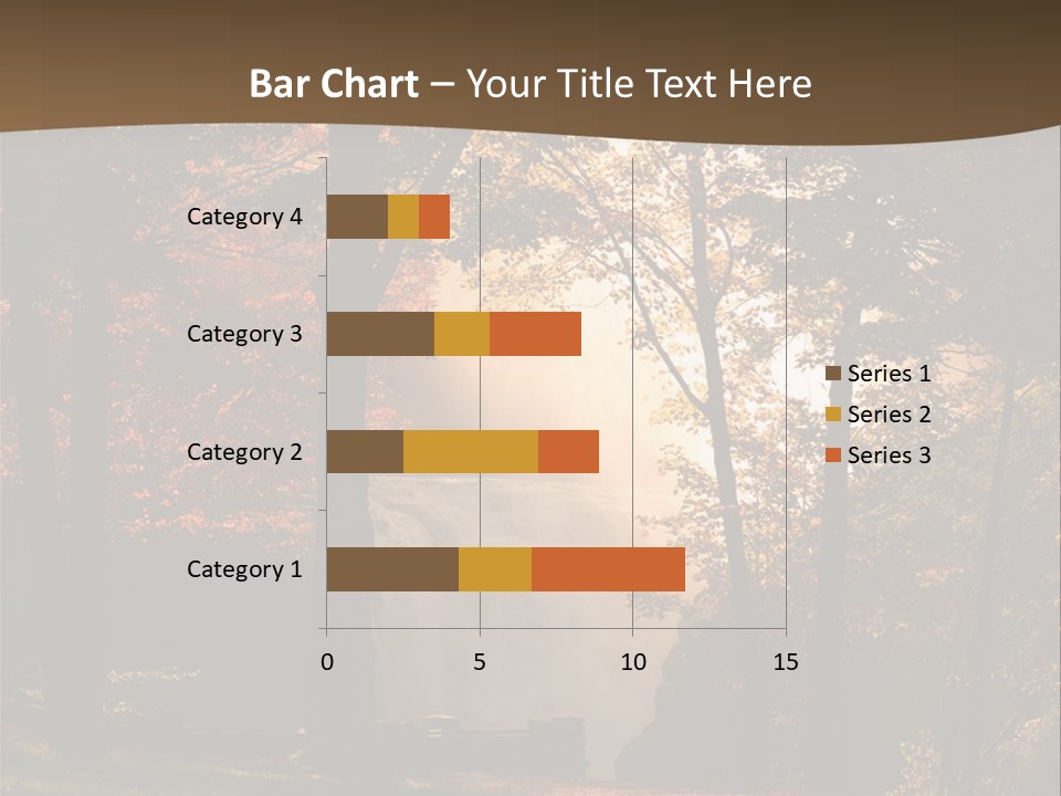 Glow Golden Waterfalls PowerPoint Template