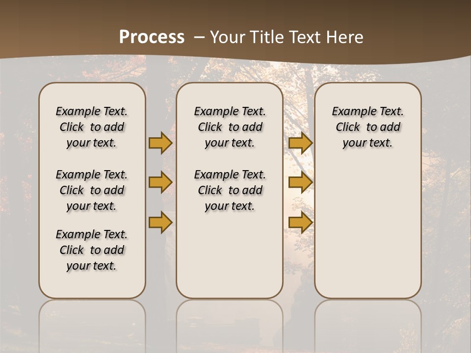 Glow Golden Waterfalls PowerPoint Template