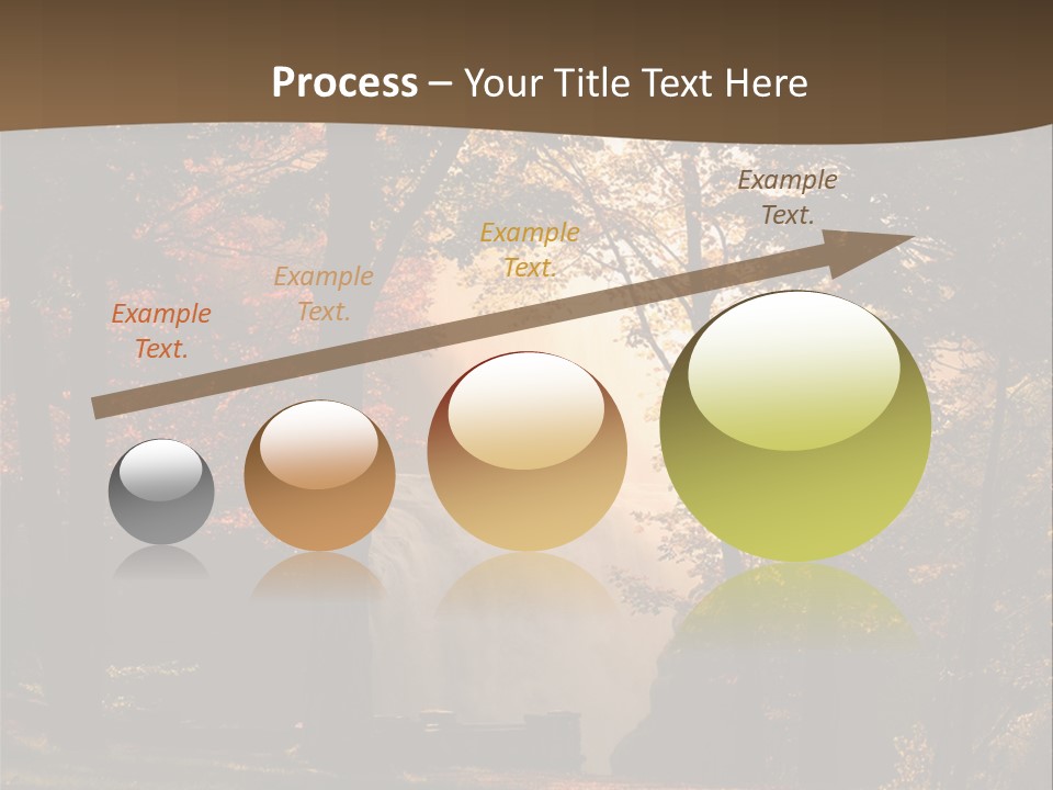 Glow Golden Waterfalls PowerPoint Template