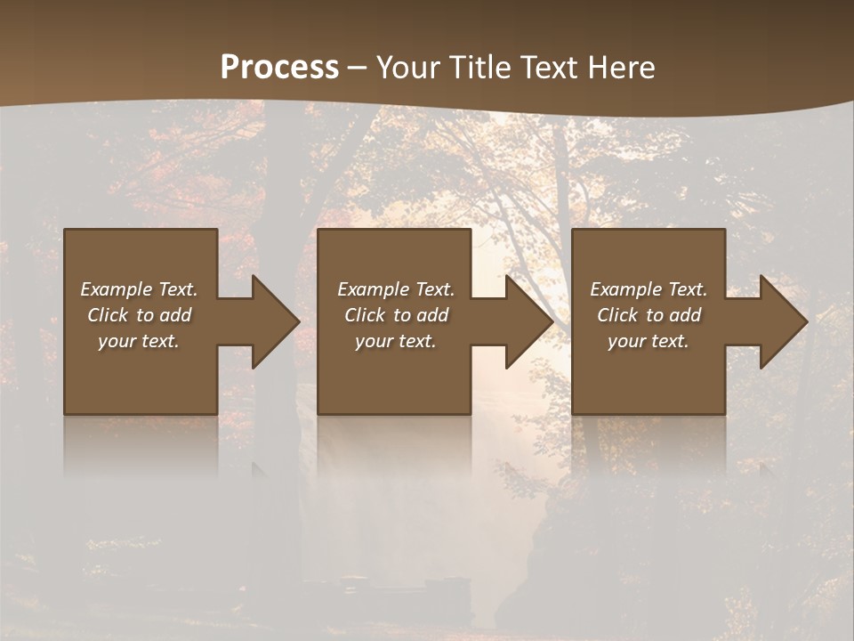 Glow Golden Waterfalls PowerPoint Template