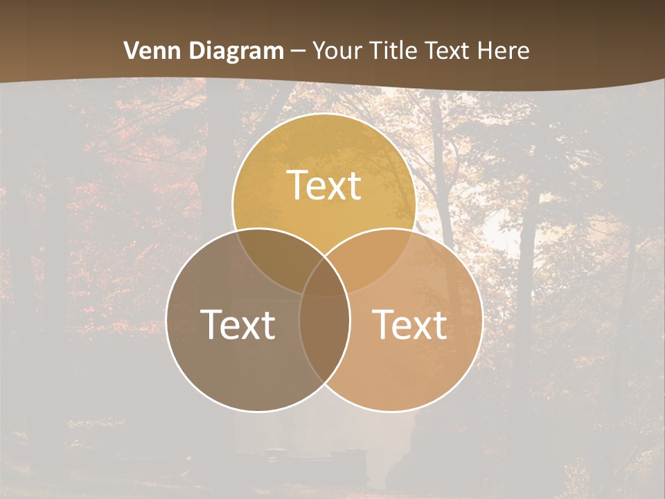 Glow Golden Waterfalls PowerPoint Template