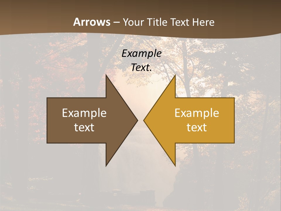 Glow Golden Waterfalls PowerPoint Template