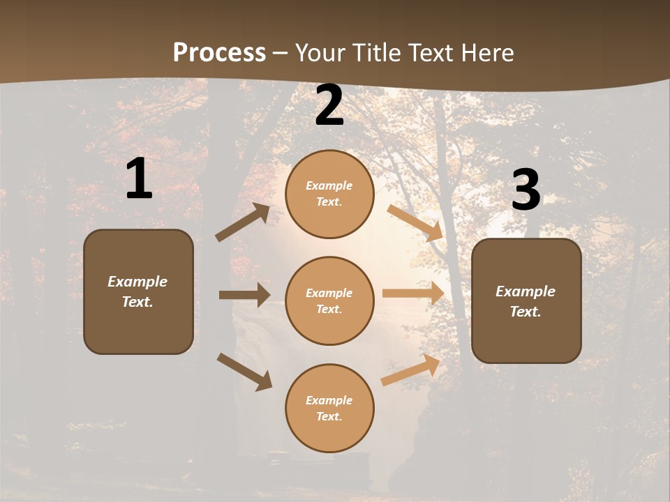 Glow Golden Waterfalls PowerPoint Template