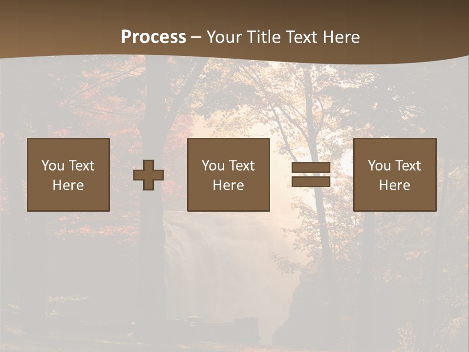 Glow Golden Waterfalls PowerPoint Template
