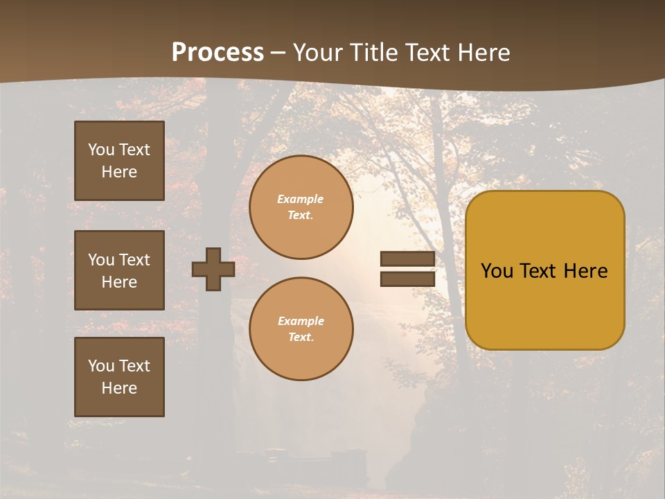 Glow Golden Waterfalls PowerPoint Template