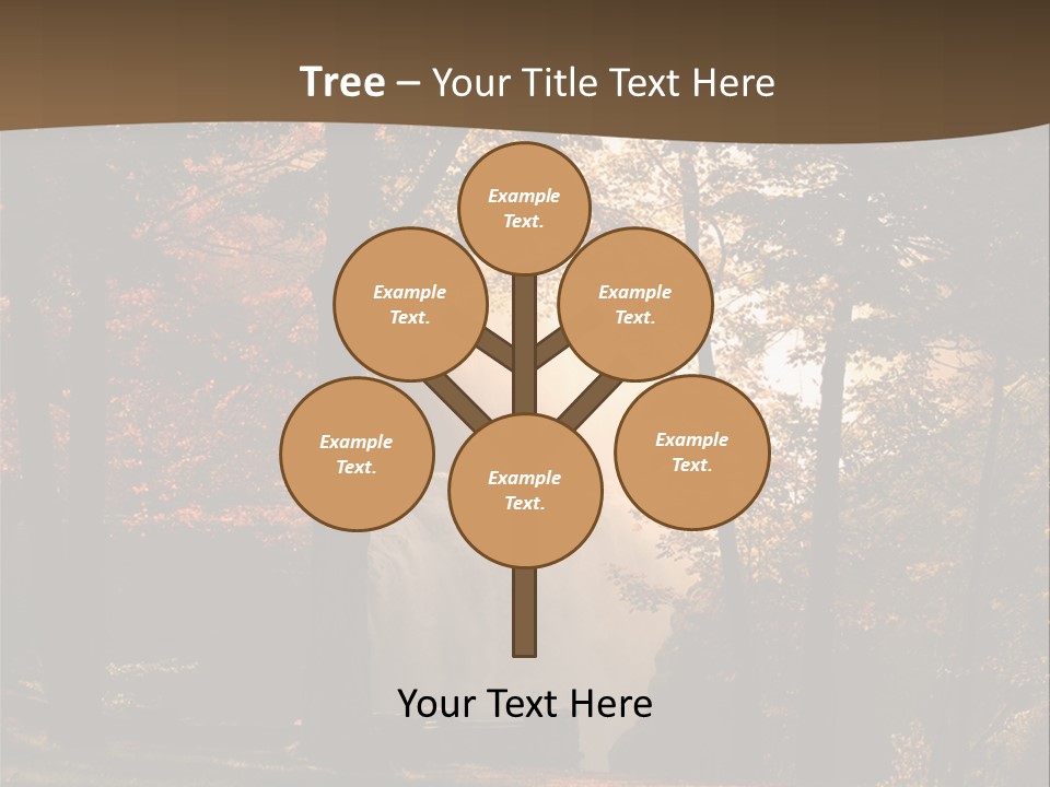 Glow Golden Waterfalls PowerPoint Template