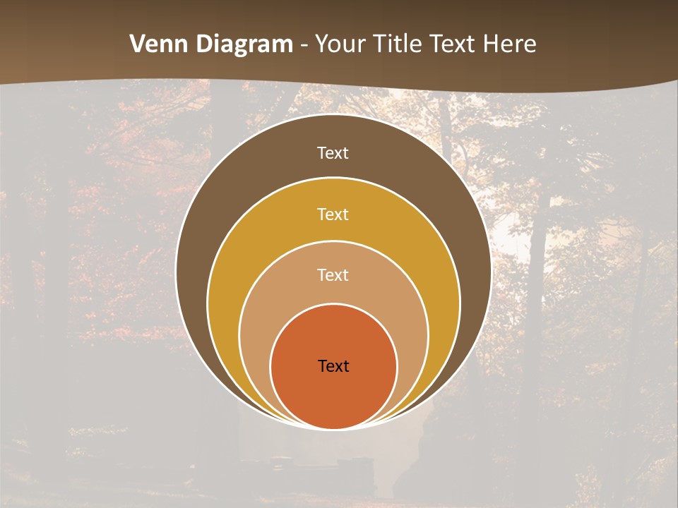 Glow Golden Waterfalls PowerPoint Template