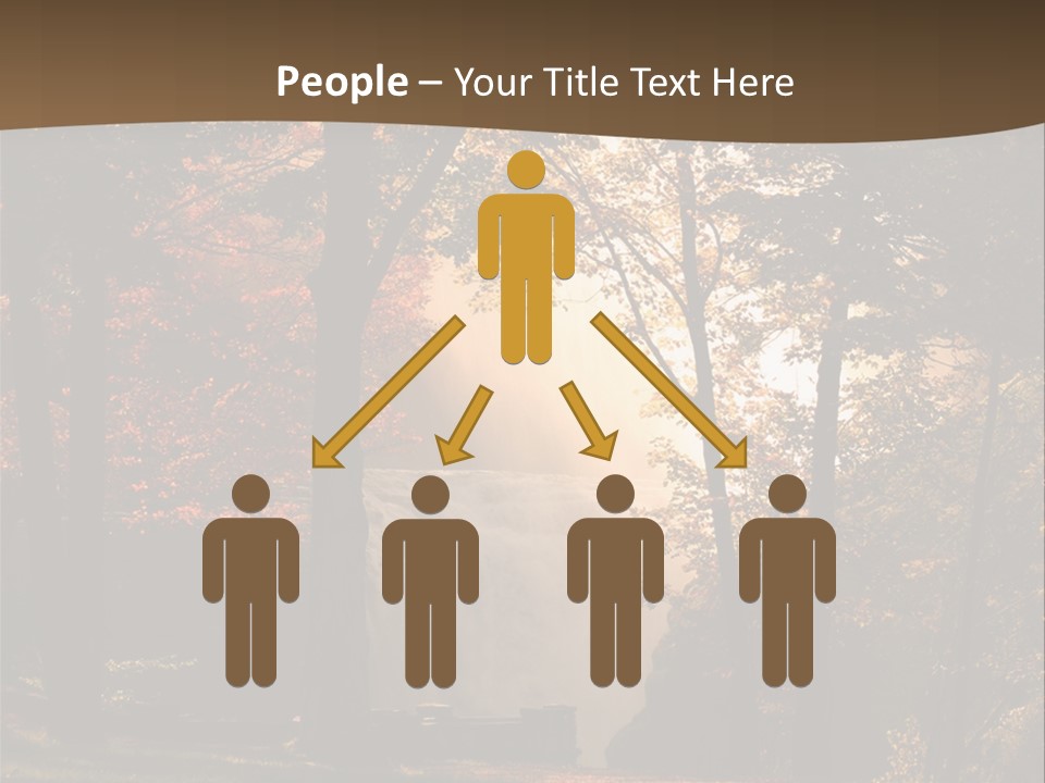 Glow Golden Waterfalls PowerPoint Template