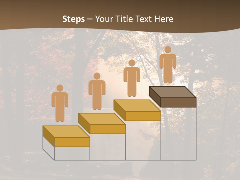 Glow Golden Waterfalls PowerPoint Template
