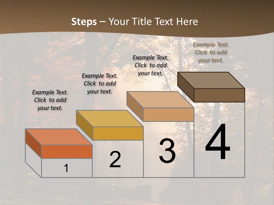 Glow Golden Waterfalls PowerPoint Template
