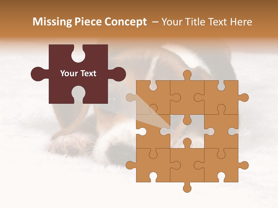 Laying Beagle Rabbit PowerPoint Template