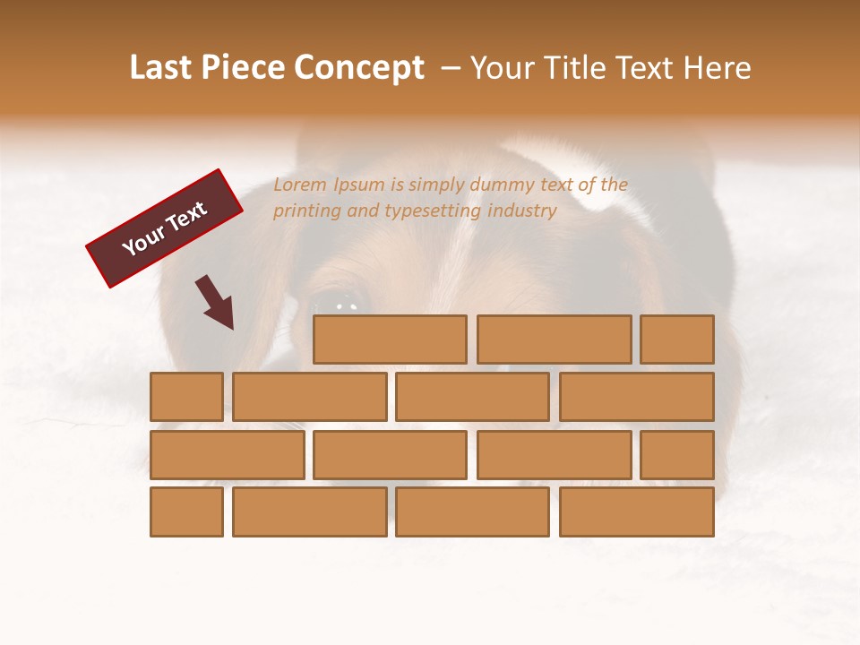 Laying Beagle Rabbit PowerPoint Template