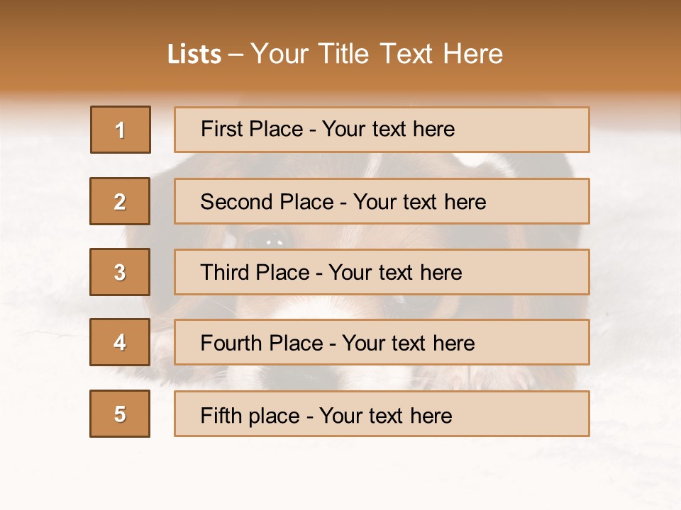Laying Beagle Rabbit PowerPoint Template