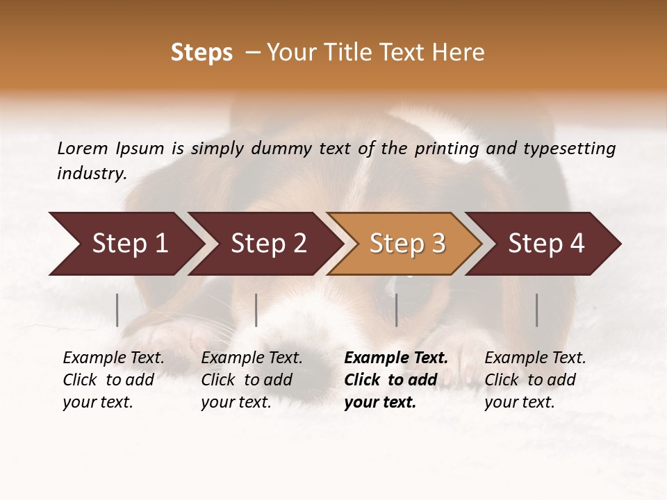 Laying Beagle Rabbit PowerPoint Template