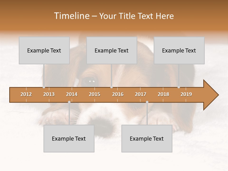 Laying Beagle Rabbit PowerPoint Template