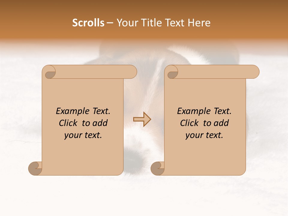 Laying Beagle Rabbit PowerPoint Template