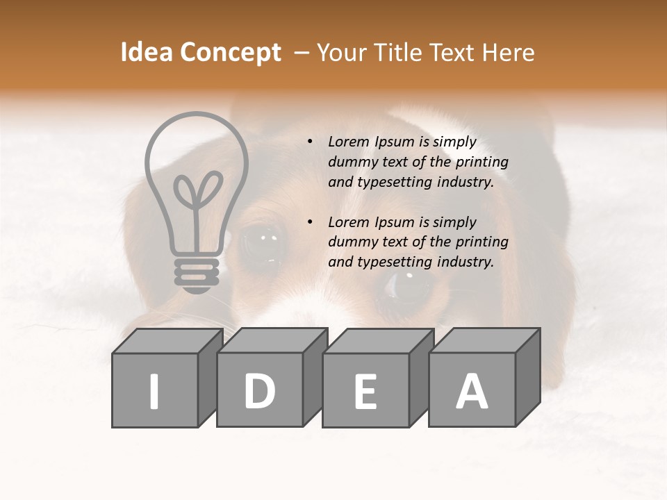 Laying Beagle Rabbit PowerPoint Template