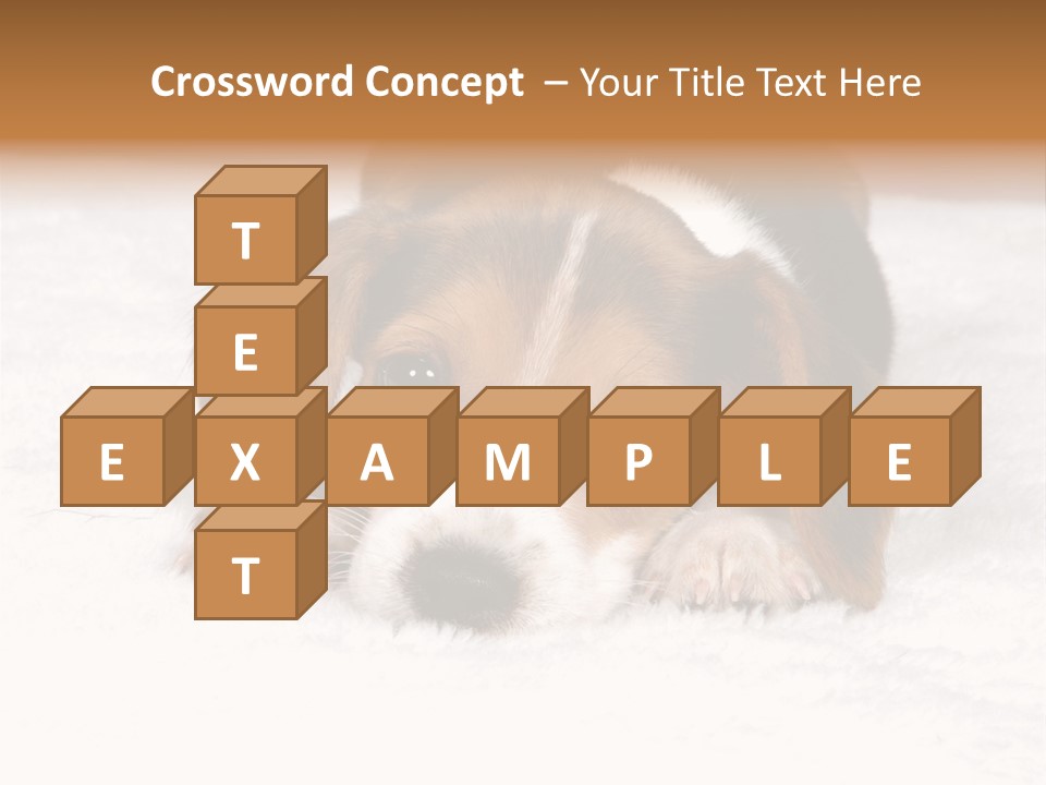 Laying Beagle Rabbit PowerPoint Template