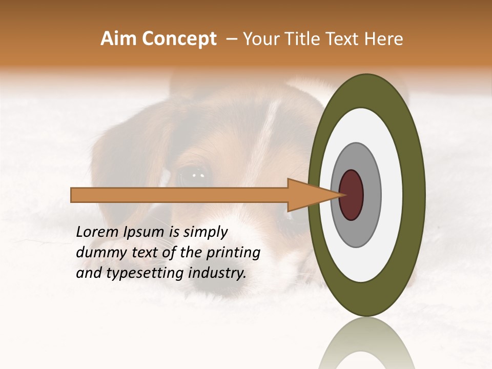 Laying Beagle Rabbit PowerPoint Template