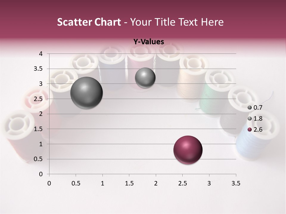 A Group Of Spools Of Thread On A White Surface PowerPoint Template