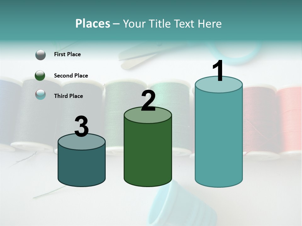 Scissors Needle Thimble PowerPoint Template